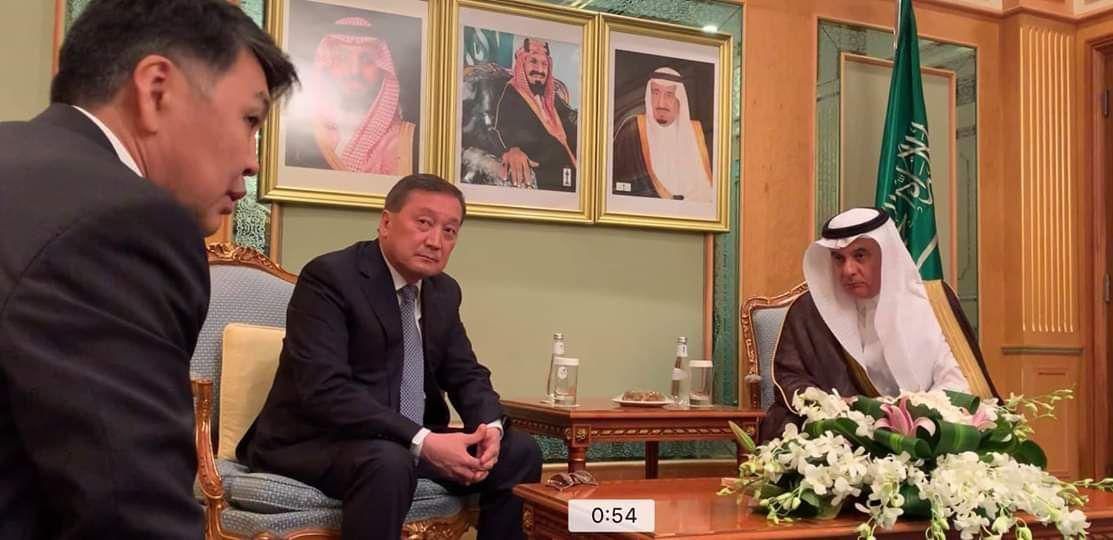 المفاوضات التي عقدت بين  الوزارين الكازاخستان و السعودي