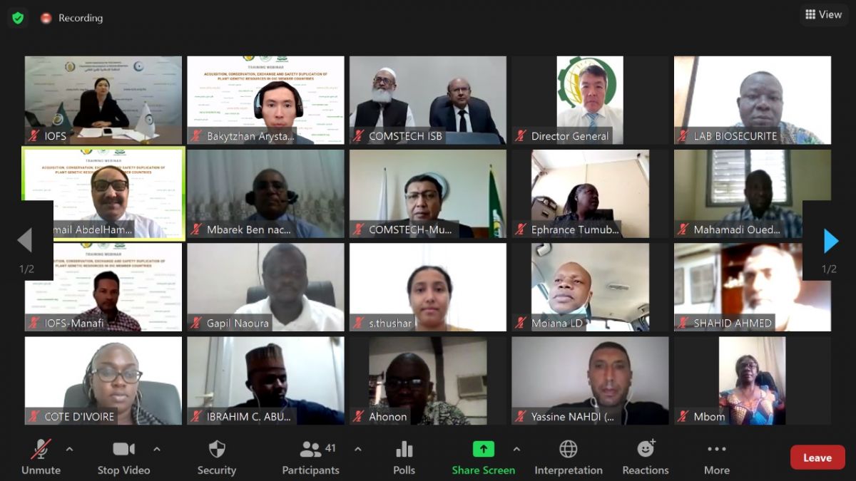 IOFS, COMSTECH and PARC-BCI continues cooperation in conducting Training Webinar on best practices of conservation of PGR for OIC Member Countries – Africa Chapter