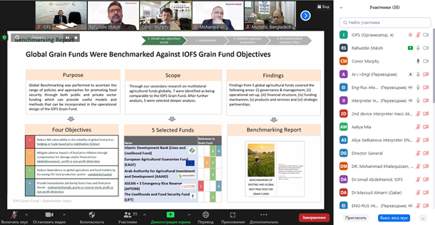 IOFS conducted the online meeting on the establishment of Grain Fund
